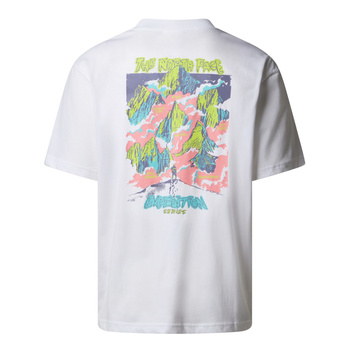 Koszulka unisex The North Face EXPEDITION CELEBRATION OVERSIZED biała NF0A8E3CFN4