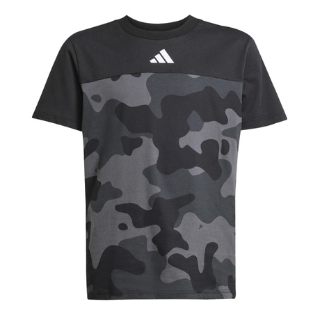 Koszulka dziecięca adidas SEASONAL ESSENTIALS CAMO czarna JX5313