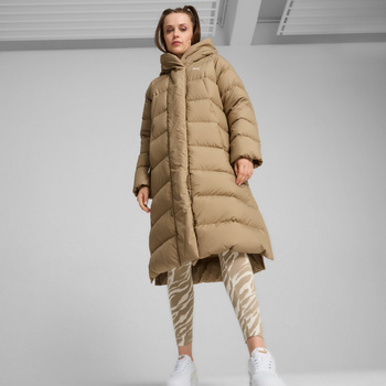 Płaszcz puchowy damski Puma LONG DOWN beżowy 62649367