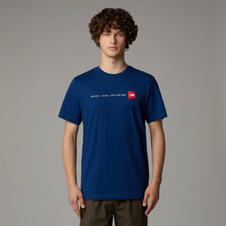 Koszulka męska The North Face S/S NEVER STOP EXPLORING niebieska NF0A87NSD1R