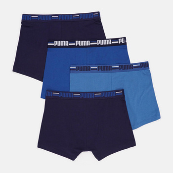 Bokserki męskie Puma BASIC BRAND ELASTIC 4-PACK niebieskie 93819702