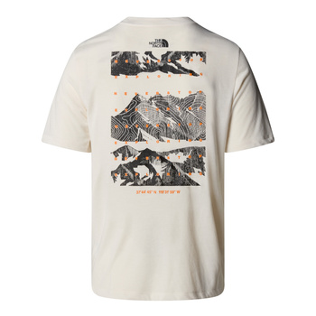 Koszulka treningowa męska The North Face FOUNDATION MOUNTAINS beżowa NF0A8BQWQLI