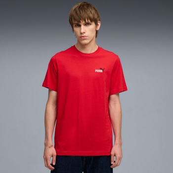 Koszulka męska Puma ESS 2 COLOR SMALL NO.1 LOGO czerwona 68471711