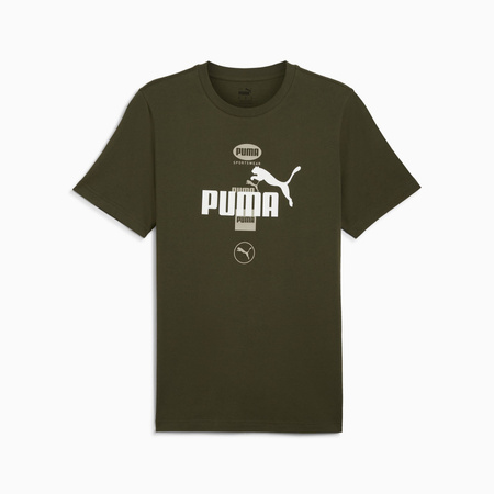 Koszulka męska Puma POWER GRAPHIC zielona 68173870