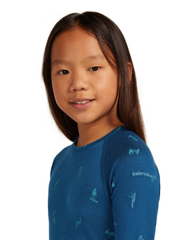 Longsleeve termiczny dziecięcy Icebreaker 200 OASIS niebieski IB0A57DU0H8