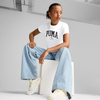 Koszulka damska Puma SQUAD GRAPHIC biała 68153702