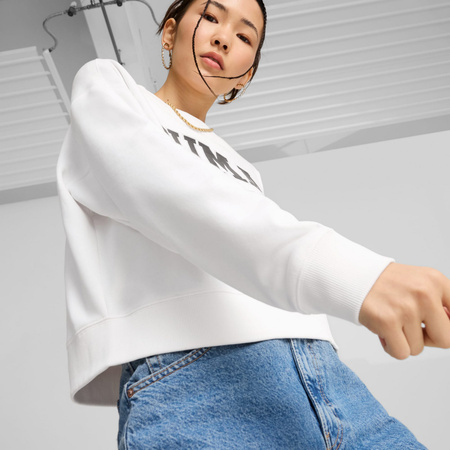 Bluza damska Puma SQUAD CREW TR biała 68249302