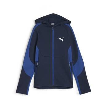 Bluza z kapturem chłopięca Puma EVOSTRIPE FULL-ZIP DK granatowa 67919614