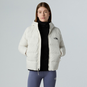 Kurtka puchowa z kapturem damska The North Face HYALITE DOWN beżowa NF0A8E75QLI