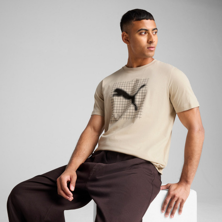 Koszulka męska Puma PUMATECH GRAPHIC beżowa 68460768