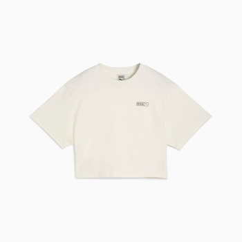 Koszulka damska Puma X ROSÉ RELAXED beżowa 63380677