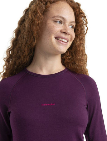 Longsleeve termiczny damski Icebreaker ZONEKNIT 200 bordowy IB0A56HD940