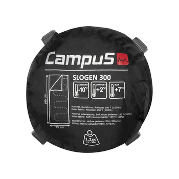 Śpiwór unisex Campus SLOGEN 300 szary CUP701123404