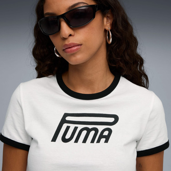 Koszulka damska Puma FUTURE ARCHIVE GRAPHIC SLIM biała 63212202
