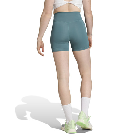Legginsy treningowe damskie adidas OPTIME 3-STRIPES turkusowe JX2817