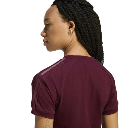 Koszulka damska adidas LACE CALI bordowa KC6453