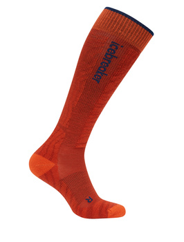 Skarpety narciarskie męskie Icebreaker SKI+ LIGHT OTC pomarańczowe IB0A573O0I7