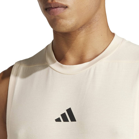 Tank top męski adidas D4T WORKOUT beżowy IS3825
