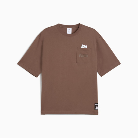 Koszulka męska Puma X RIPNDIP RELAXED POCKET brązowa 63377941