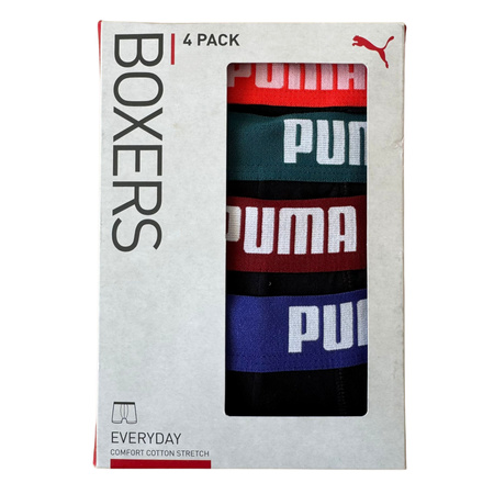 Bokserki męskie Puma BASIC 4-PACK czarne 93819809