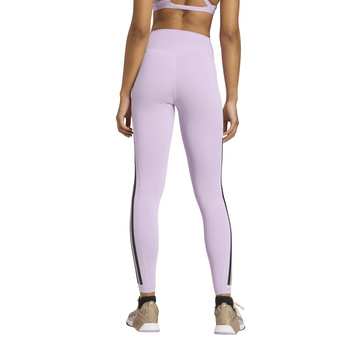 Legginsy treningowe damskie adidas OPTIME 3-STRIPES fioletowe JX7323