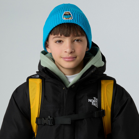 Czapka zimowa dziecięca The North Face LOGO BOX CUFFED niebieska NF0A8CGUFOP
