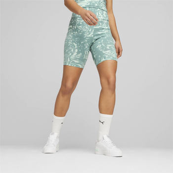 Spodenki damskie Puma POWER AOP 7'' zielone 67364384