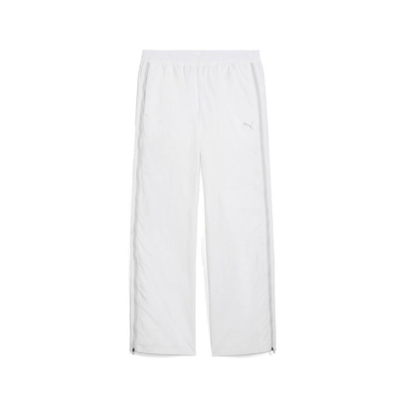 Spodnie dresowe damskie Puma DARE TO RELAXED WOVEN ZIP-OFF białe 62980802