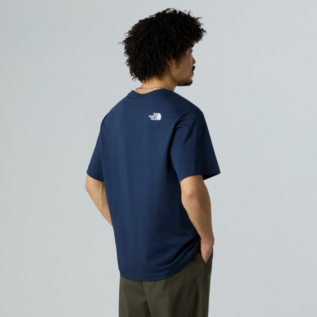 Koszulka męska The North Face MOUNTAIN LOGO RELAXED POCKET granatowa NF0A8E3M8K2