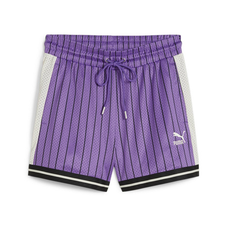 Szorty damskie Puma T7 FOR THE FANBASE MESH fioletowe 62434550
