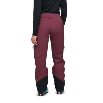 Spodnie narciarskie damskie Black Diamond RECON LT STRETCH bordowe AP7410245016