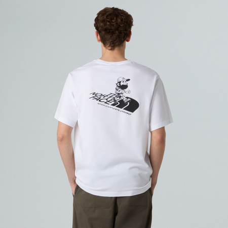 Koszulka unisex The North Face RUN GRAPHIC RELAXED biała NF0A8F2PFN4