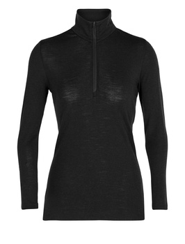 Longsleeve termiczny damski Icebreaker 175 EVERYDAY HALF ZIP czarny IBB04473001