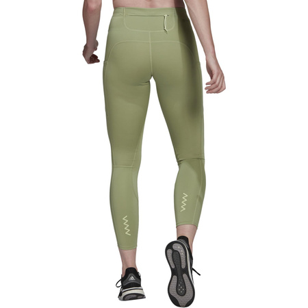 Legginsy damskie adidas FASTIMPACT RUNNING 7/8 zielone HD7056