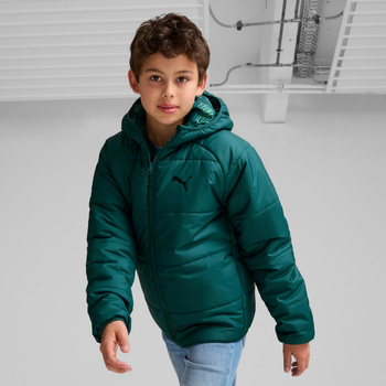 Kurtka z kapturem chłopięca Puma REVERSIBLE PUFFER zielona 68283322