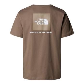 Koszulka męska The North Face S/S REDBOX brązowa NF0A87NPE1Q