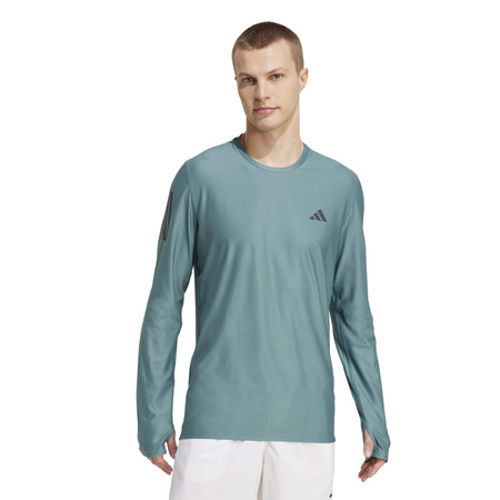 Longsleeve do biegania męski adidas OWN THE RUN turkusowy KC2208
