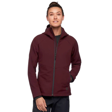 Bluza z kapturem damska Black Diamond ELEMENT bordowa AP7440256018