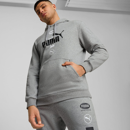 Bluza z kapturem męska Puma POWER GRAPHIC FL szara 68174103