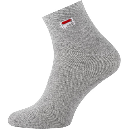 Skarpety unisex Fila QUARTER PLAIN 3-PACK szare F9303-400