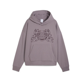 Bluza z kapturem męska Puma X RIPNDIP BOXY GRAPHIC TR fioletowa 63241464