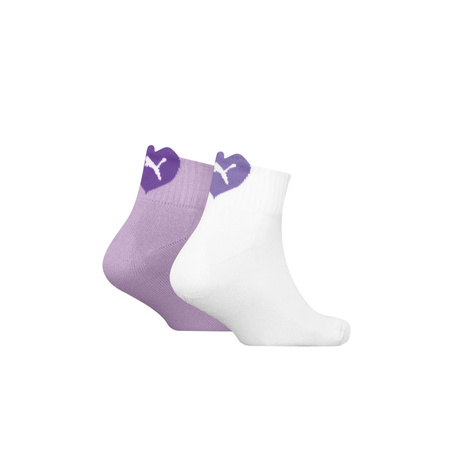 Skarpety dziecięce Puma KIDS HEART LOGO QUARTER 2-PACK wielokolorowe 93865203
