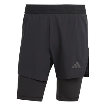 Spodenki męskie adidas HIIT ELEVATED TRAINING 2IN1 czarne IB3466