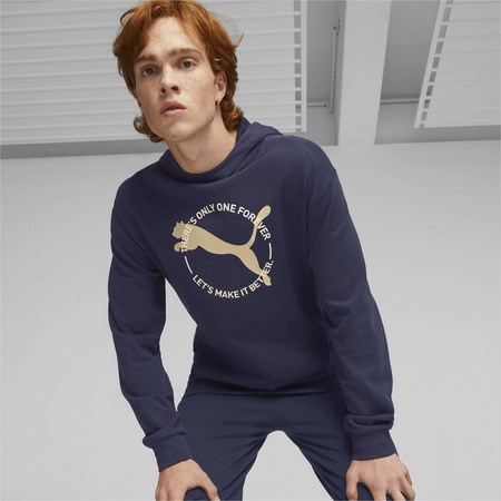 Bluza z kapturem męska Puma BETTER SPORTSWEAR TR granatowa 67606406
