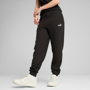 Spodnie dresowe damskie Puma ESS SMALL NO.1 LOGO COMFORT HIGH-WAIST czarne 68245601