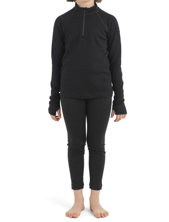Longsleeve termiczny dziecięcy Icebreaker 260 TECH HALF ZIP czarny IBB04499001