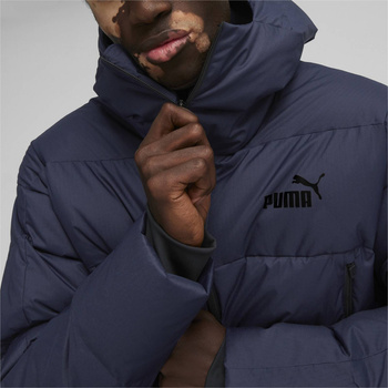 Kurtka z kapturem męska Puma PROTECTIVE DOWN COAT granatowa 67537806