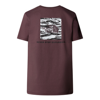Koszulka damska The North Face BOX NSE EDGE OF LIGHT INFILL RELAXED fioletowa NF0A8E3JES9