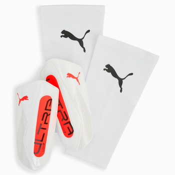 Ochraniacze piłkarskie unisex Puma ULTRA LIGHT SLEEVE białe 03098901