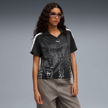 Koszulka damska Puma T7 LEO LUXE RELAXED FOOTBALL JERSEY czarna 63349901